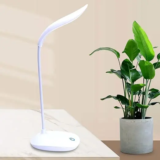 Lampe LED de Bureau Flexible 14 LEDs – Rechargeable USB, 3 Niveaux de Lumière, Tactile.webp