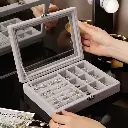 Boîte de Rangement Luxe pour Bijoux avec Couvercle Transparent marchinet.webp