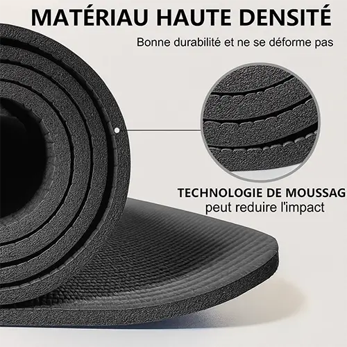 Tapis de Sport Épais Antidérapant Noir – marchinet.webp