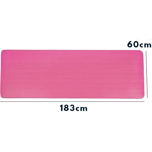 Tapis de Sport Rose 183×60×1 cm – Épais, Antidérapant et Confort Premium pour Fitness & Yoga marchinet dimensions.webp