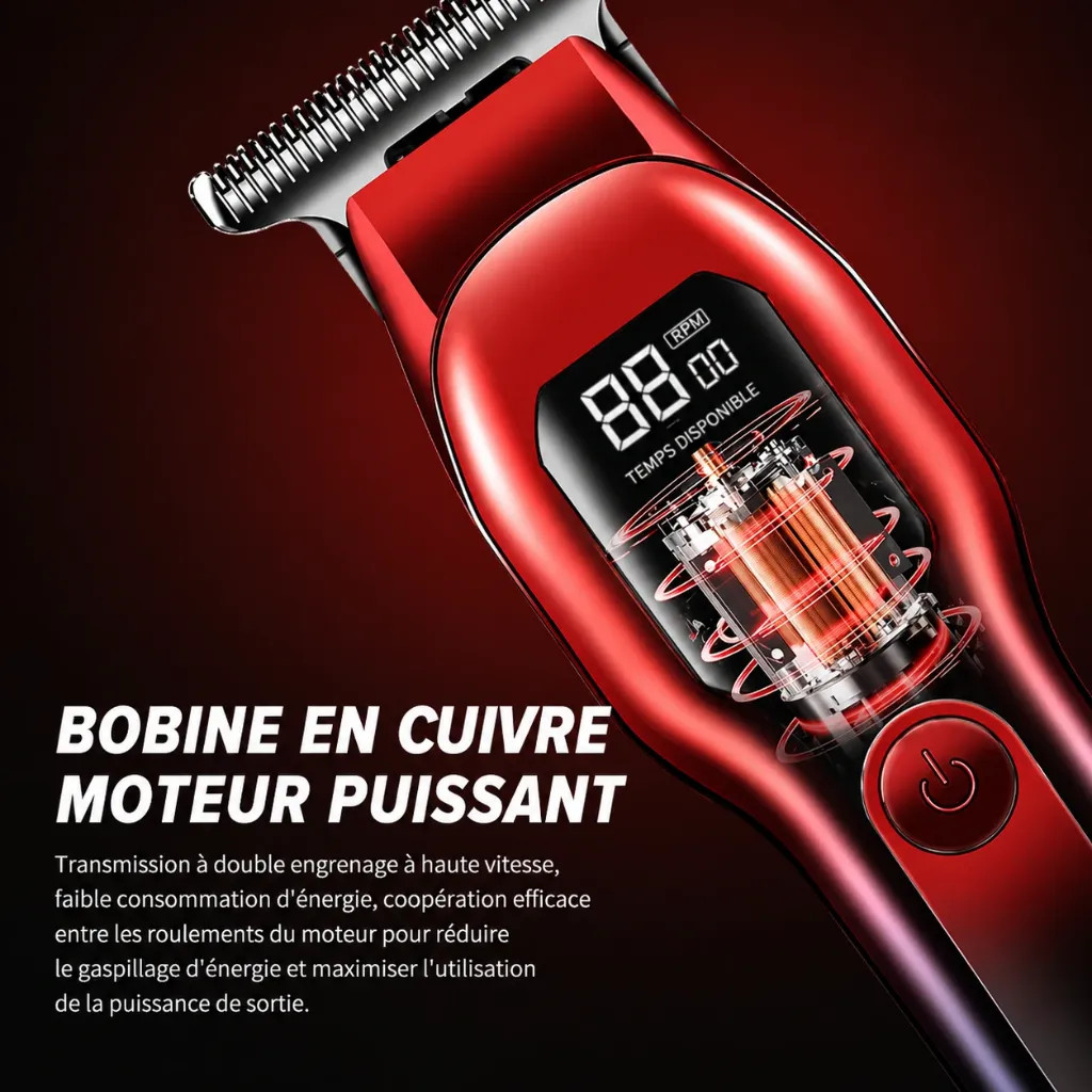 Tondeuse Professionnelle Sans Fil LCD marchinet.webp