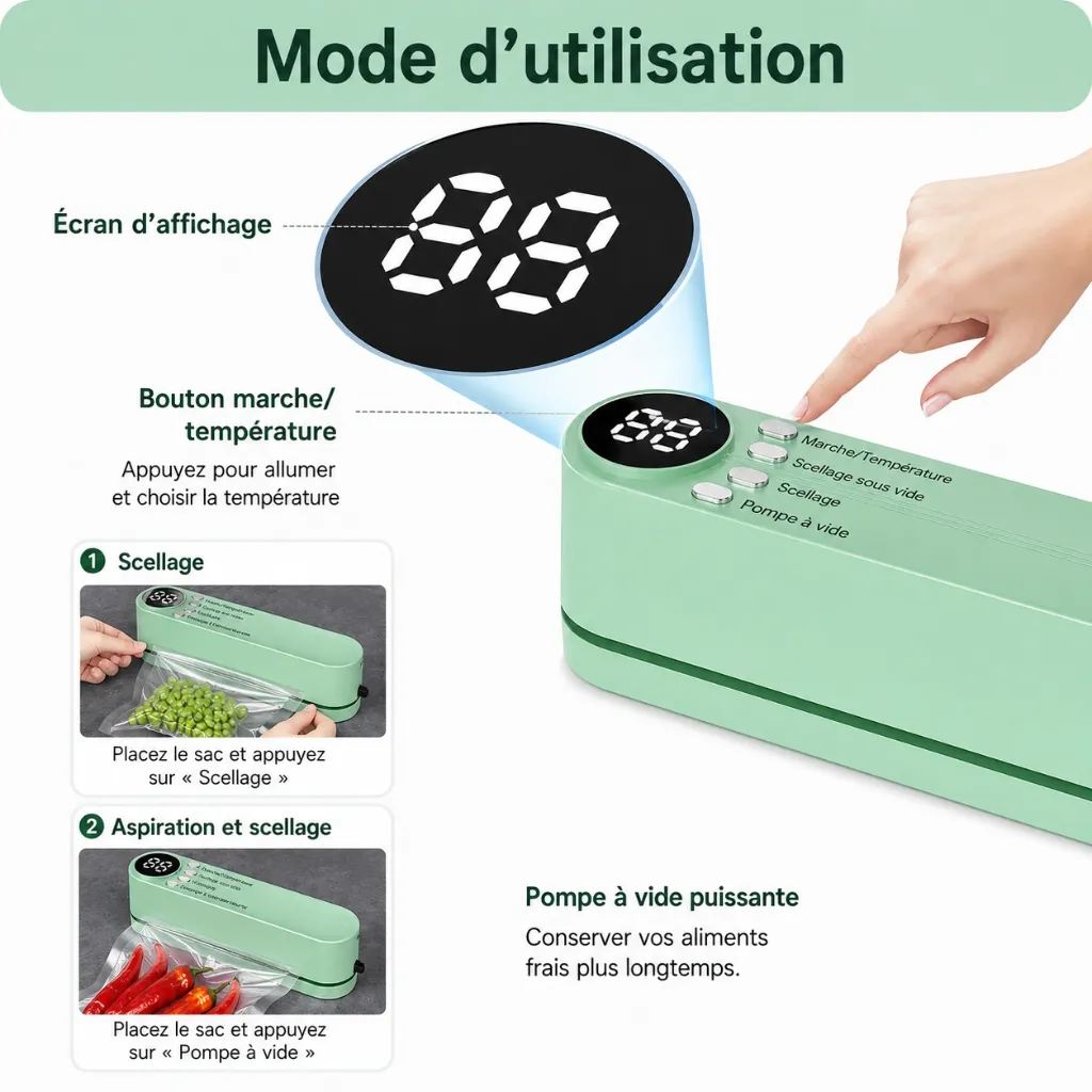 Scelleuse Sous Vide Portable USB marchinettn.webp