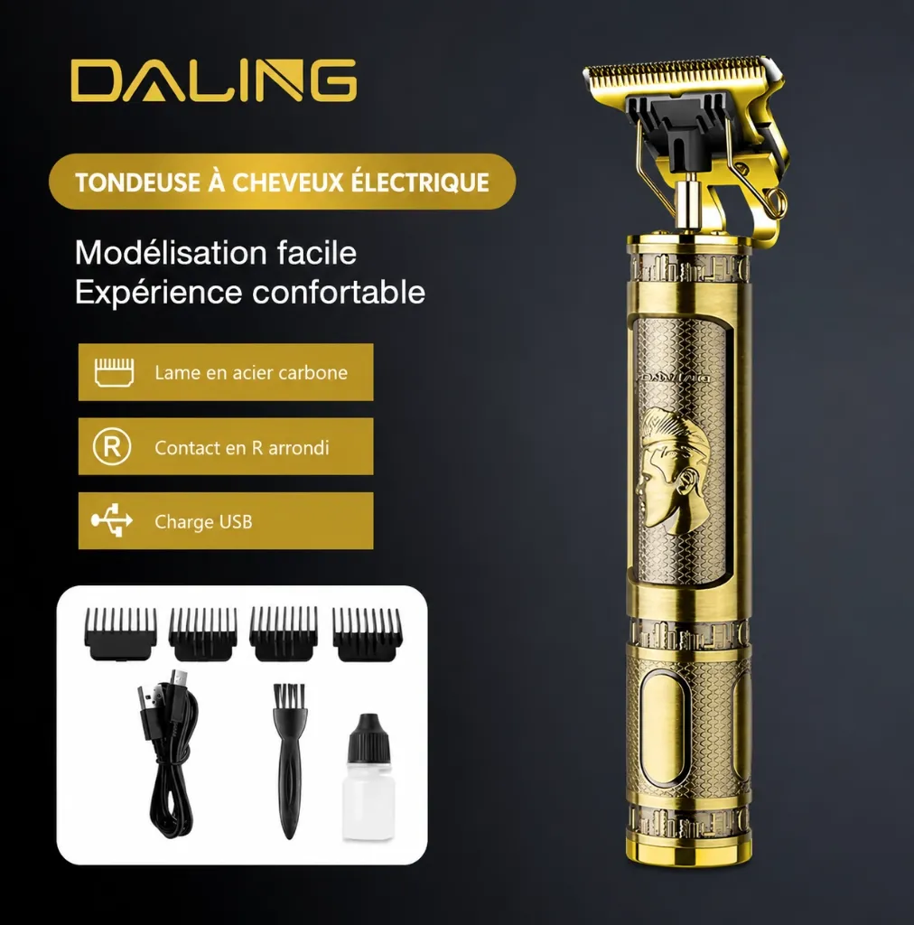 Tondeuse de Précision Professionnelle DALING 1507 Sans Fil USB marchinet tn.webp