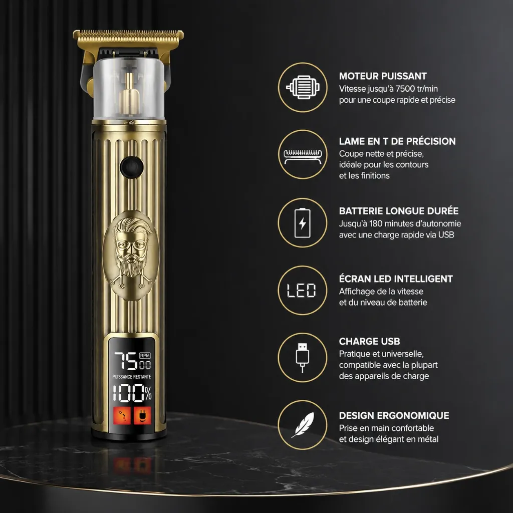 Tondeuse Professionnelle DALING DL-1681 – Sans Fil Rechargeable USB marchinet.webp