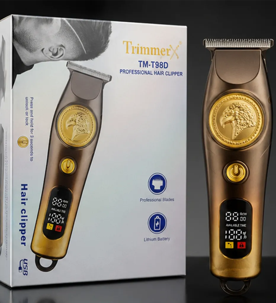 Tondeuse Professionnelle Sans Fil Trimmer X TM-T98D – Hair Clipper USB Rechargeable avec Écran MARCHINETTN.webp