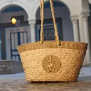 Couffin Artisanal Nabeulien avec Broderie Fait Main en Doum marchinettn.webp