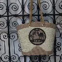Couffin Artisanal Tunisien Design Camel & Palmier Marchinettn1.webp