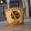 Couffin Artisanal Tunisien Design Camel & Palmier Marchinettn.webp