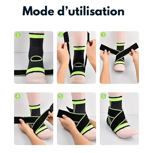 Chevillère de Compression Réglable – Support & Protection Sport Tunisie marchinettn2.webp