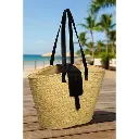 Couffin Noir  Panier en Osier avec Anses en Cuir Noir  Artisanat Tunisien marchinet.webp