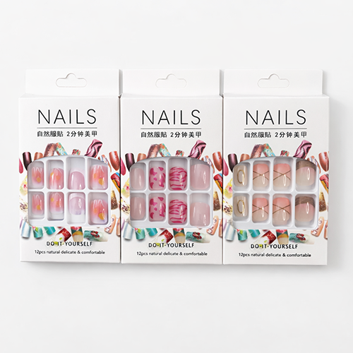Pack 3 Faux Ongles Autocollants – Press On Nails Élégants  NAILS-PACK3-01