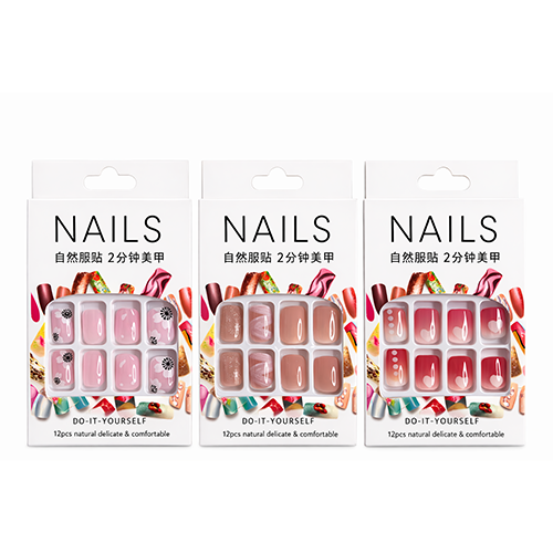 Pack 3 Kits Faux Ongles Press-On Élégance – 36 pièces  MN-BEA-NAILS-3P36