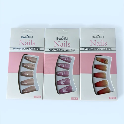 Pack 3 Faux Ongles Press-On Beautiful Nails – Design Moderne Mix (36 pcs) BN-MIX02-3PK