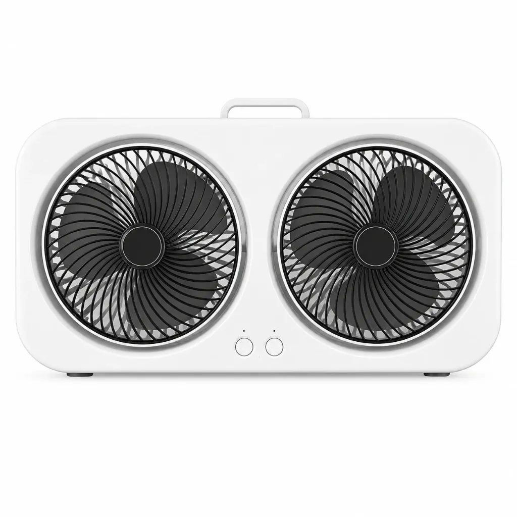 Ventilateur Double Turbo Rechargeable USB-C Portable – Refroidissement Puissant