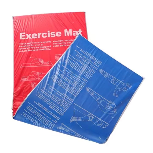 Tapis de yoga et d’exercice double face – Avec schémas d’entraînement