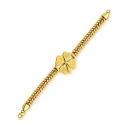 Bracelet Trèfle Doré Maille Gourmette – Acier Inoxydable