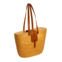 Sac en Osier Naturel avec Finition Cuir – Tunisie