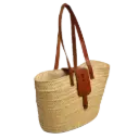 Couffin Zina – Panier Artisanal en Osier et Cuir