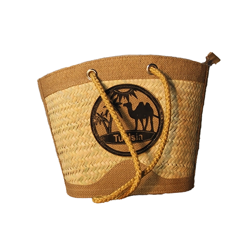 Couffin Artisanal Tunisien – Design Camel & Palmier