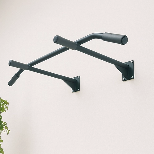 Barre de traction murale en acier noir — Musculation à domicile (Tunisie)