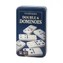 Jeu de Dominos Double 6 Traditions – 28 pièces en boîte métallique