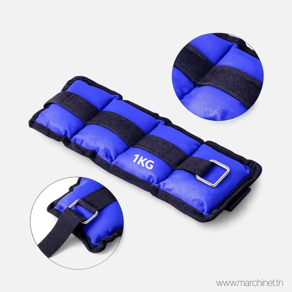 Paire de poids chevilles & poignets – Total 1 kg (0,5 kg par pièce)– Fitness, Musculation